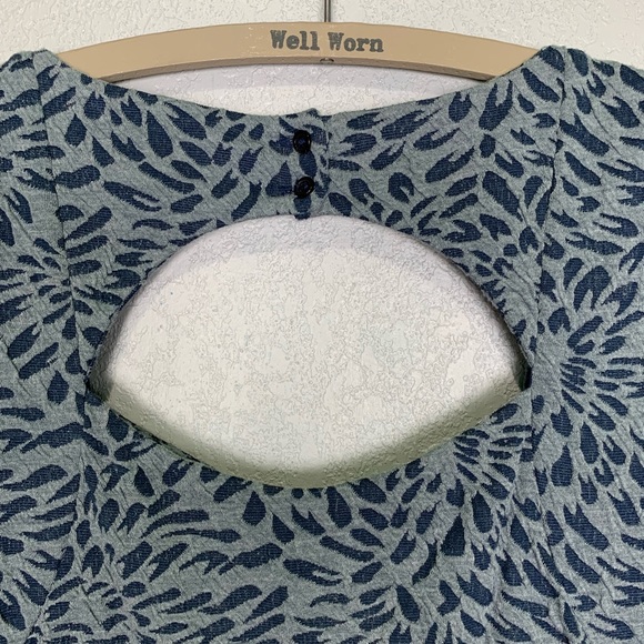 Anthropologie Deletta blue floral Caledonia dress - Picture 5 of 8